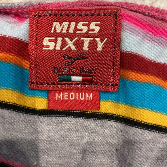 MISS SIXTY Deep V-neck Crop Halter Tie Up Top Medium Britney Spears - Picture 7 of 9